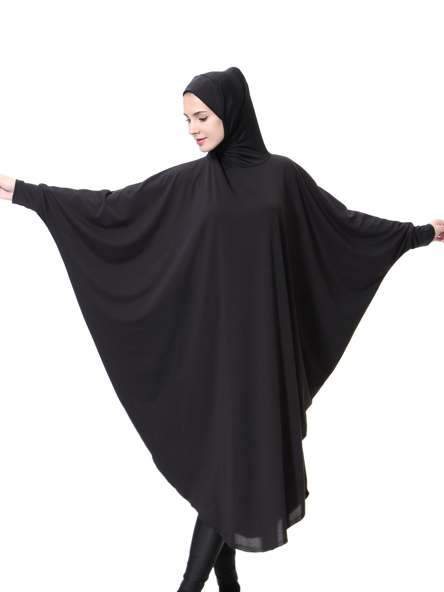 4pcs/bag 12COLORS oversize HIJAB with sleeve black long M,L,XL size Hijab with sleeve Khimar Jilbab Telekung Tudung
