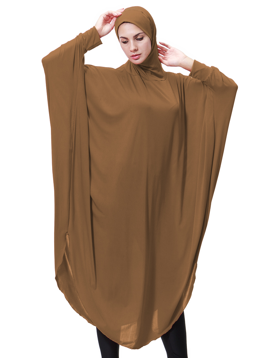 6pcs/bag 12COLORS oversize HIJAB with sleeve black long M,L,XL size Hijab with sleeve Khimar Jilbab Telekung Tudung
